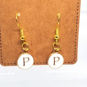 ‼️B2G1 P Initial Earrings, New